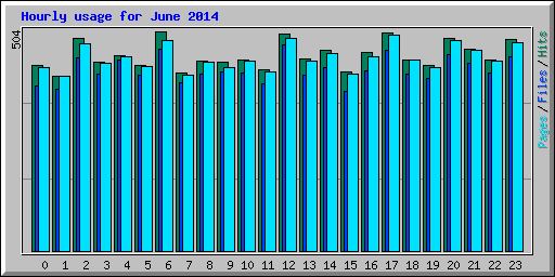 Hourly usage for June 2014
