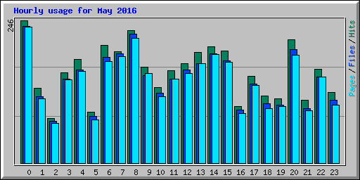 Hourly usage for May 2016